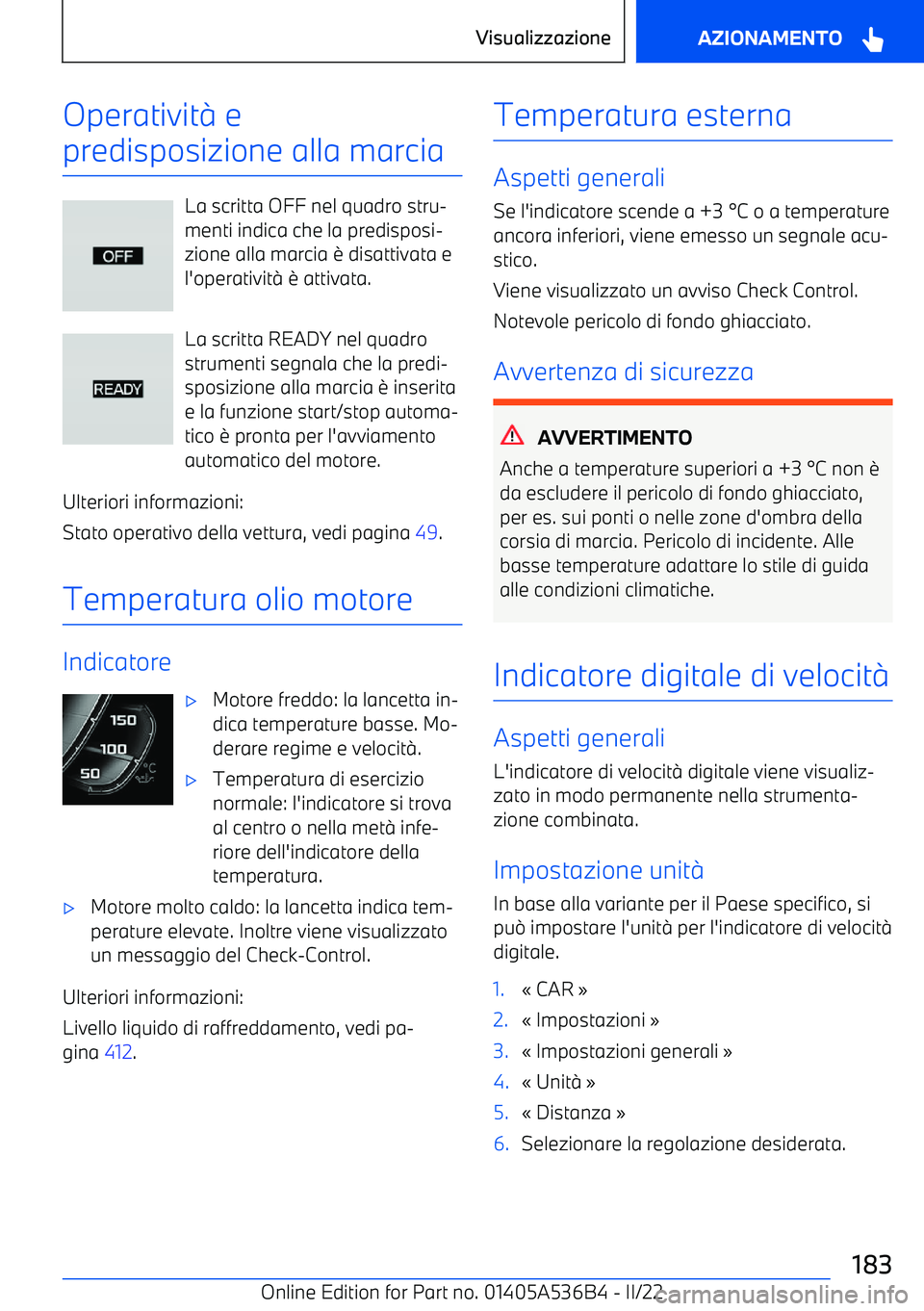 BMW X6 M 2022  Libretti Di Uso E manutenzione (in Italian) Operativit