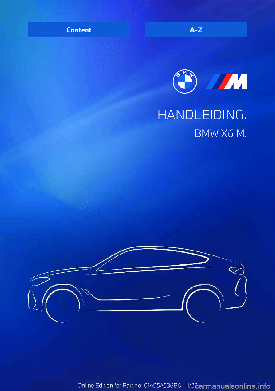 BMW X6 M 2022  Instructieboekjes (in Dutch) HANDLEIDING.BMW X6 M.ContentA