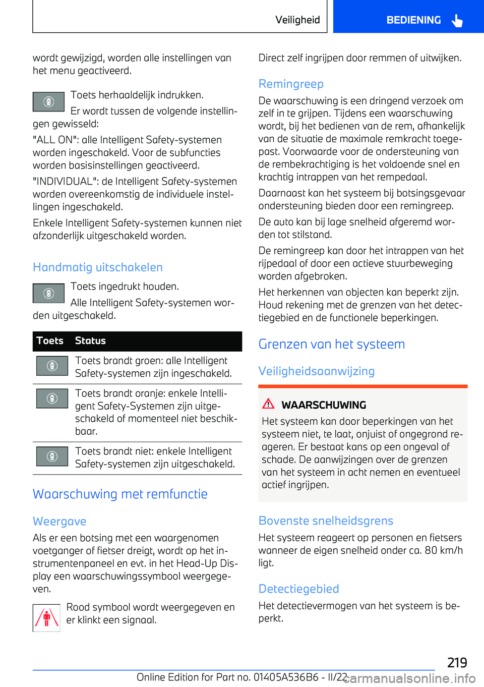 BMW X6 M 2022 Instructieboekjes (in Dutch) wordt gewijzigd, worden alle instellingen vanhet menu geactiveerd.
Toets herhaaldelijk indrukken.
Er wordt tussen de volgende instellin BMW X6 M 2022 Instructieboekjes (in Dutch) wordt gewijzigd, worden alle instellingen vanhet menu geactiveerd.
Toets herhaaldelijk indrukken.
Er wordt tussen de volgende instellin