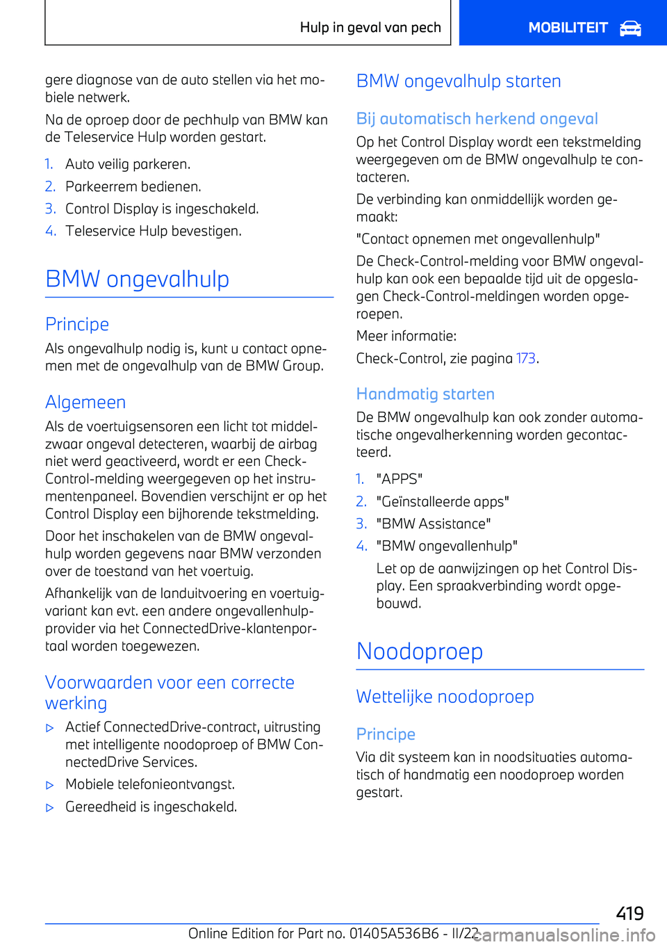 BMW X6 M 2022 Instructieboekjes (in Dutch) gere diagnose van de auto stellen via het mo BMW X6 M 2022 Instructieboekjes (in Dutch) gere diagnose van de auto stellen via het mo