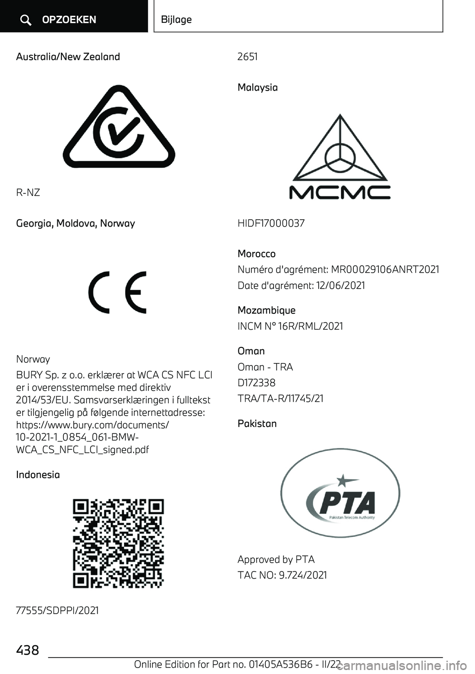 BMW X6 M 2022  Instructieboekjes (in Dutch) Australia/New Zealand
R
