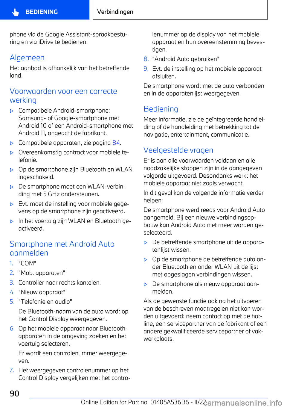 BMW X6 M 2022 Instructieboekjes (in Dutch) phone via de Google Assistant BMW X6 M 2022 Instructieboekjes (in Dutch) phone via de Google Assistant