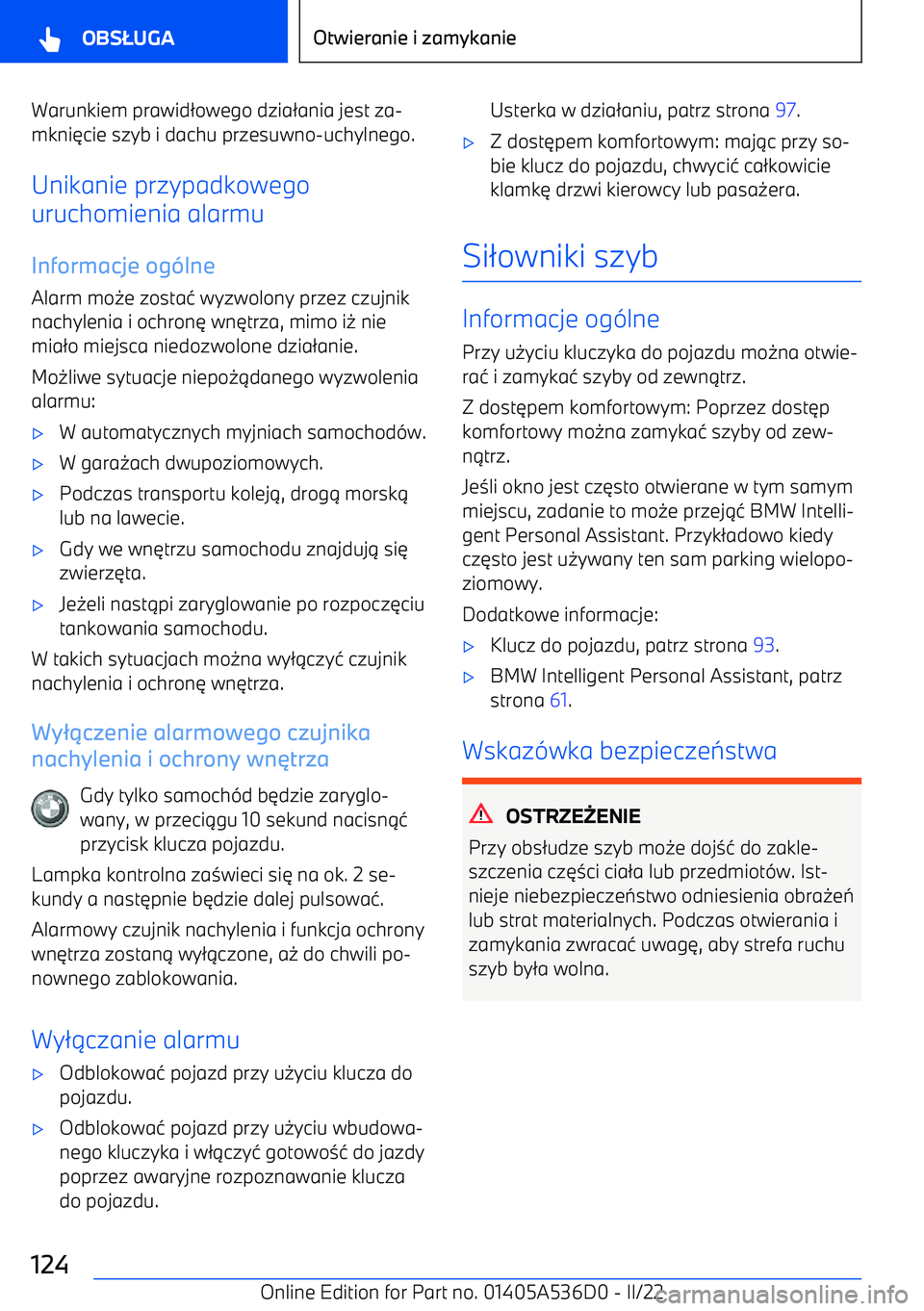 BMW X6 M 2022 Instrukcja obsługi (in Polish) Warunkiem prawid2owego dzia 2ania jest za BMW X6 M 2022 Instrukcja obsługi (in Polish) Warunkiem prawid2owego dzia 2ania jest za