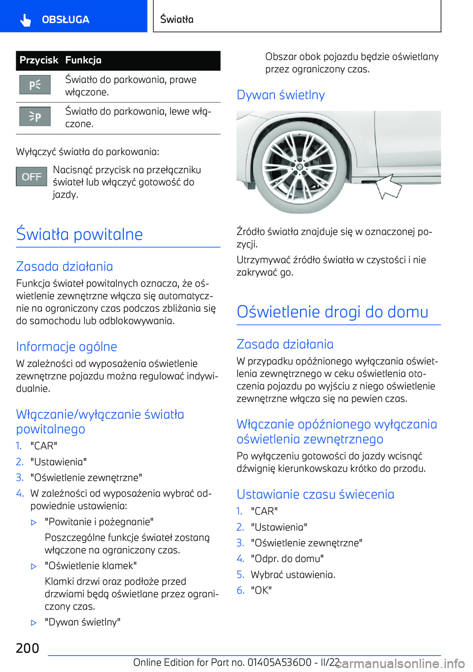 BMW X6 M 2022 Instrukcja obsługi (in Polish) PrzyciskFunkcjaAwiat 2o do parkowania, prawe
w 21 czone.Awiat 2o do parkowania, lewe w 21 BMW X6 M 2022 Instrukcja obsługi (in Polish) PrzyciskFunkcjaAwiat 2o do parkowania, prawe
w 21 czone.Awiat 2o do parkowania, lewe w 21