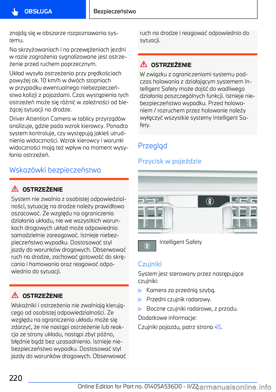 BMW X6 M 2022  Instrukcja obsługi (in Polish) znajd1 si 6 w obszarze rozpoznawania sys