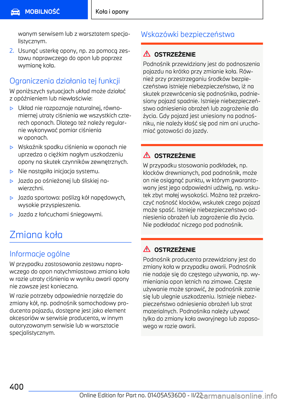 BMW X6 M 2022  Instrukcja obsługi (in Polish) wanym serwisem lub z warsztatem specja