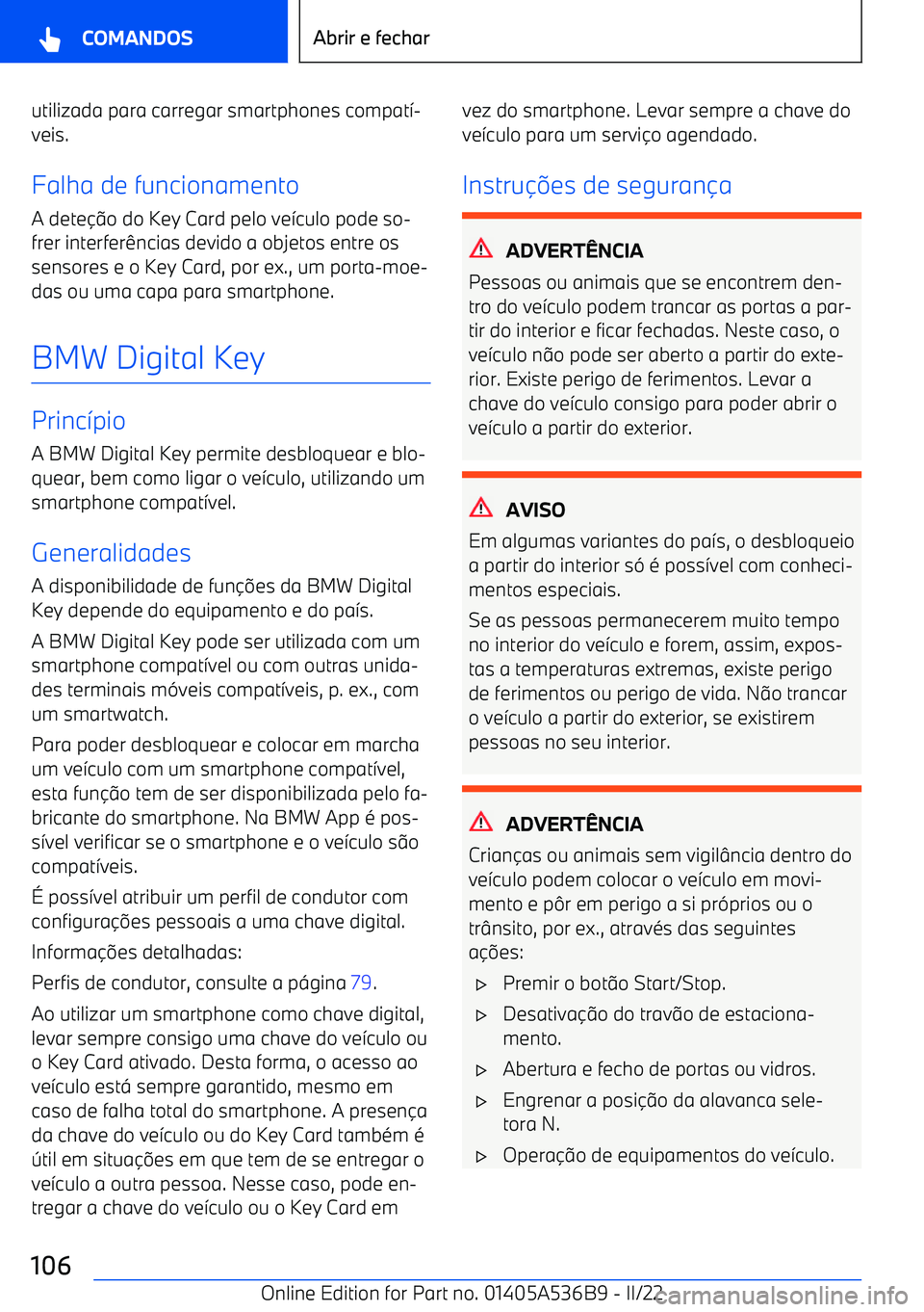 BMW X6 M 2022  Manual do condutor (in Portuguese) utilizada para carregar smartphones compat>