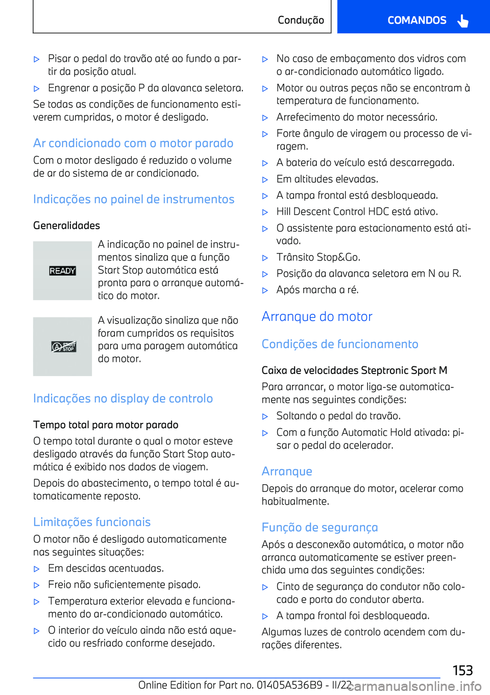 BMW X6 M 2022  Manual do condutor (in Portuguese) 