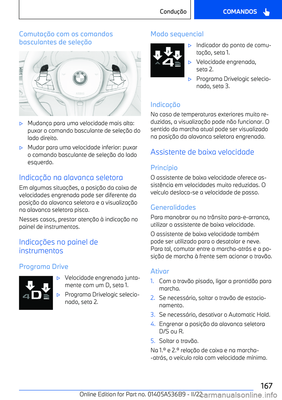 BMW X6 M 2022 Manual do condutor (in Portuguese) Comuta BMW X6 M 2022 Manual do condutor (in Portuguese) Comuta