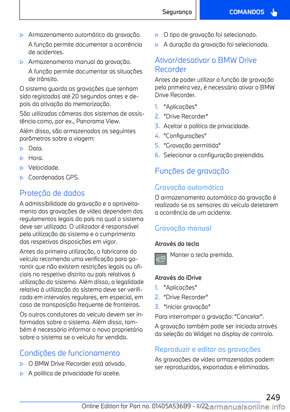 BMW X6 M 2022  Manual do condutor (in Portuguese) 