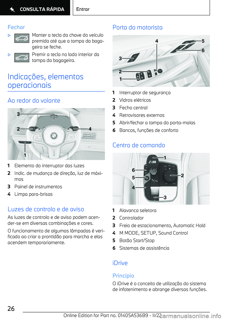 BMW X6 M 2022  Manual do condutor (in Portuguese) Fechar