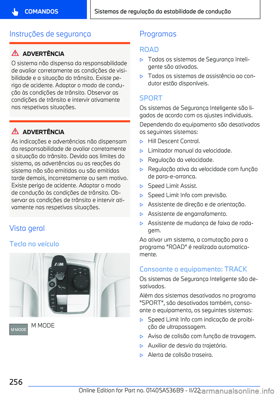 BMW X6 M 2022  Manual do condutor (in Portuguese) Instru