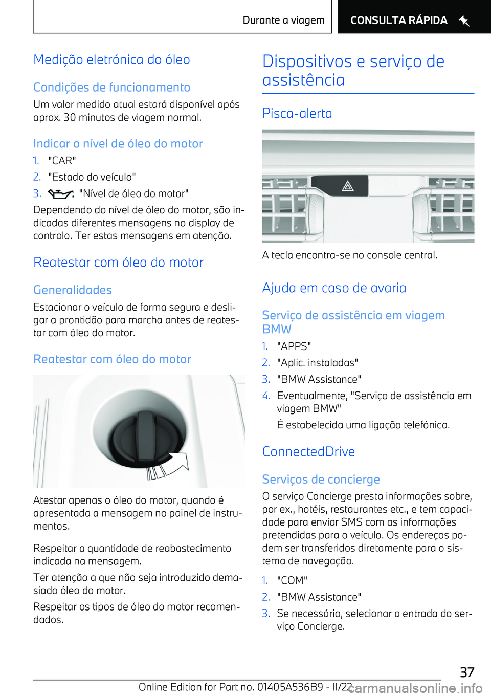 BMW X6 M 2022  Manual do condutor (in Portuguese) Medi
