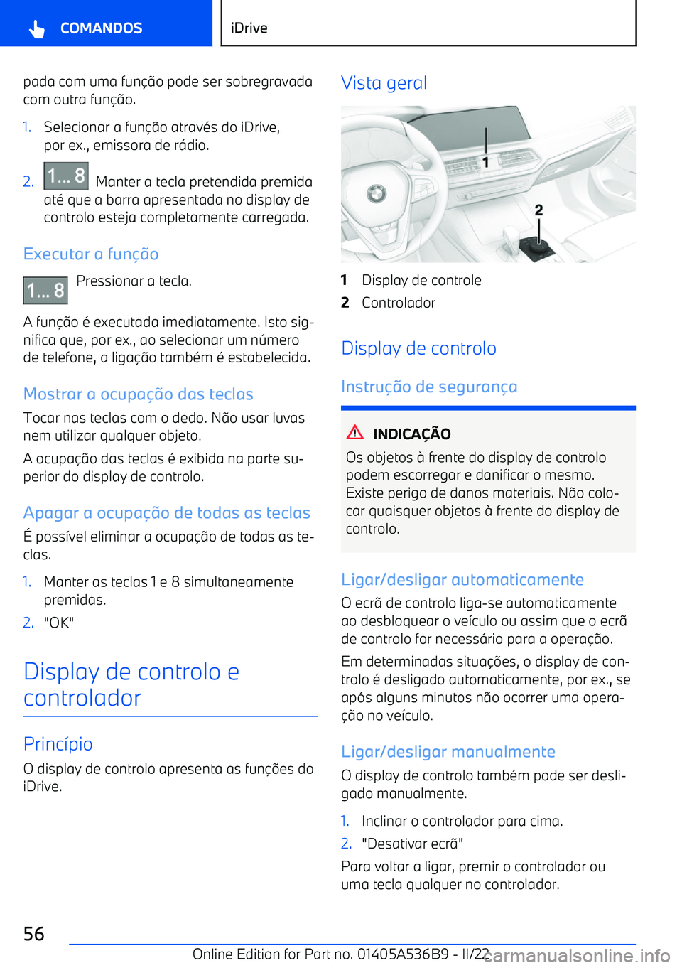 BMW X6 M 2022  Manual do condutor (in Portuguese) pada com uma fun