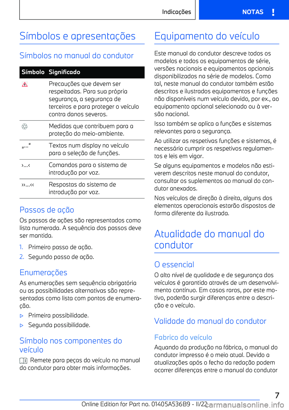 BMW X6 M 2022 Manual do condutor (in Portuguese) S>mbolos e apresenta BMW X6 M 2022 Manual do condutor (in Portuguese) S>mbolos e apresenta