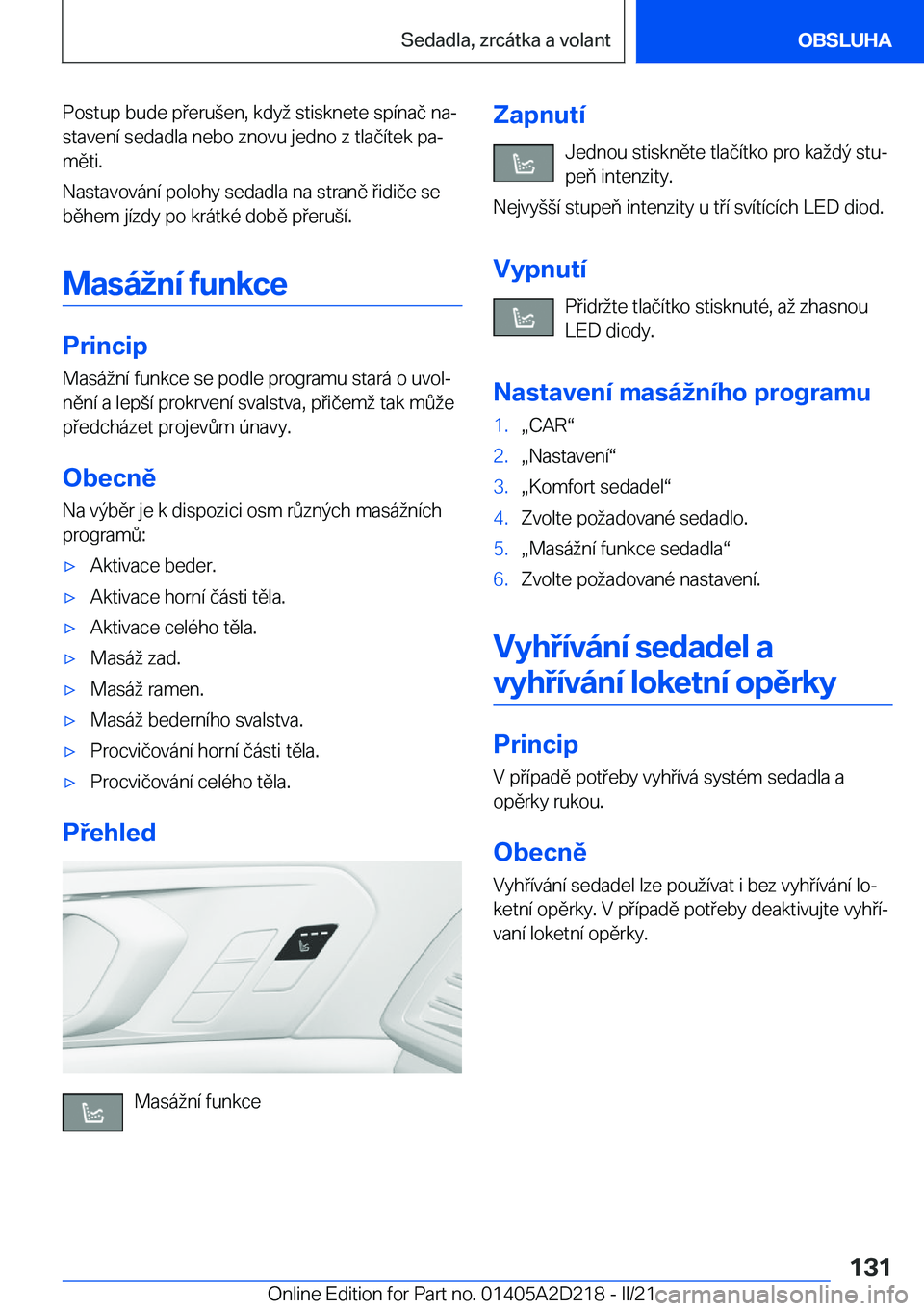 BMW X6 M 2021  Návod na použití (in Czech) �P�o�s�t�u�p��b�u�d�e��p�e�r�u(�e�n�,��k�d�y��s�t�i�s�k�n�e�t�e��s�p�