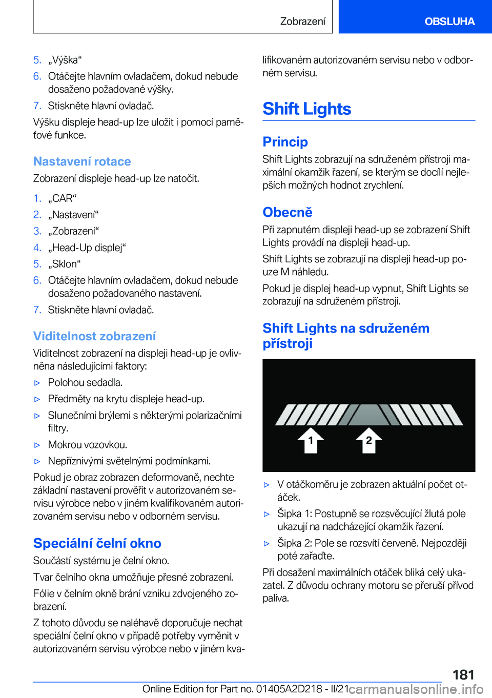 BMW X6 M 2021  Návod na použití (in Czech) �5�.x�V�ý(�k�av�6�.�O�t�