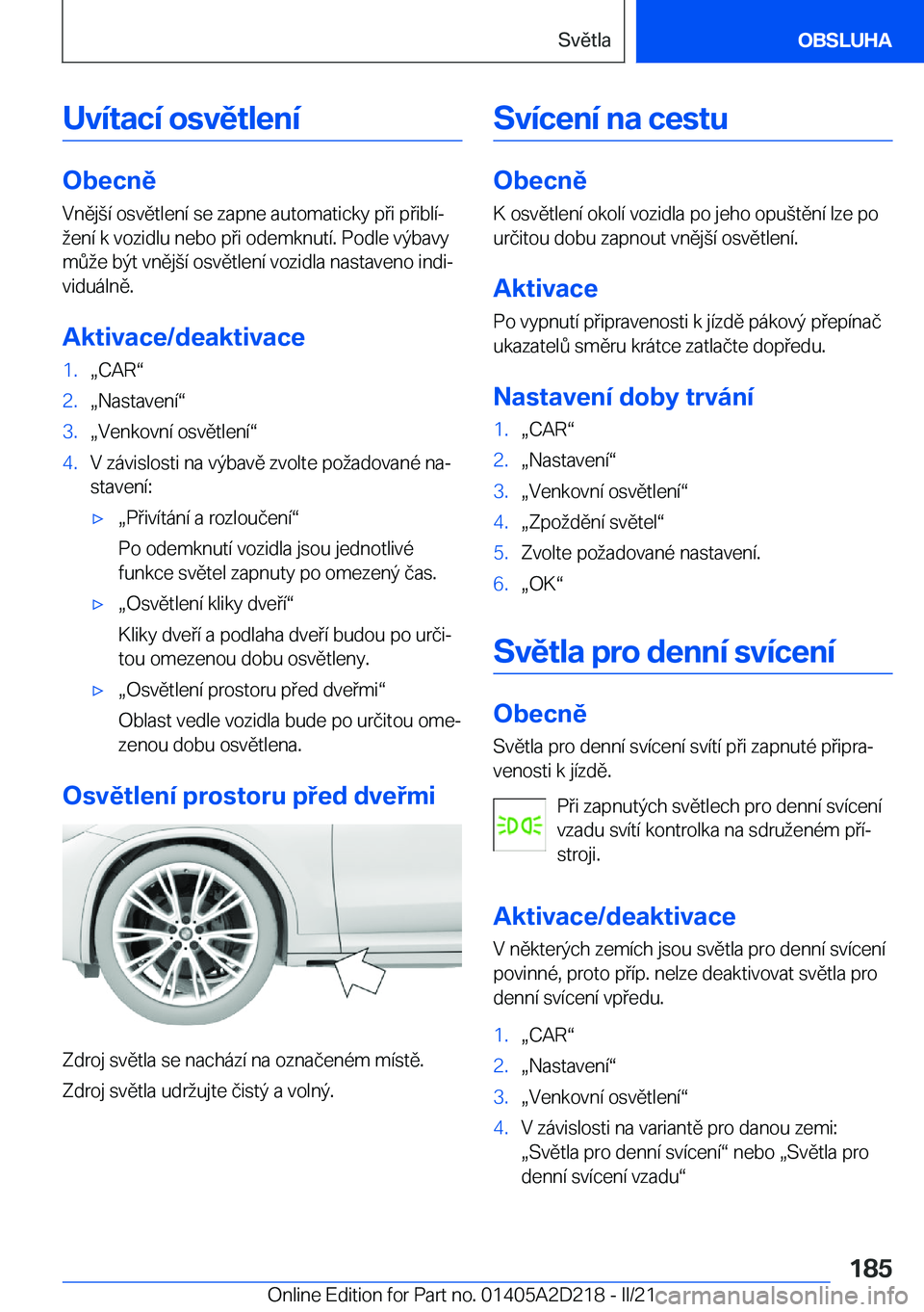 BMW X6 M 2021  Návod na použití (in Czech) �U�v�