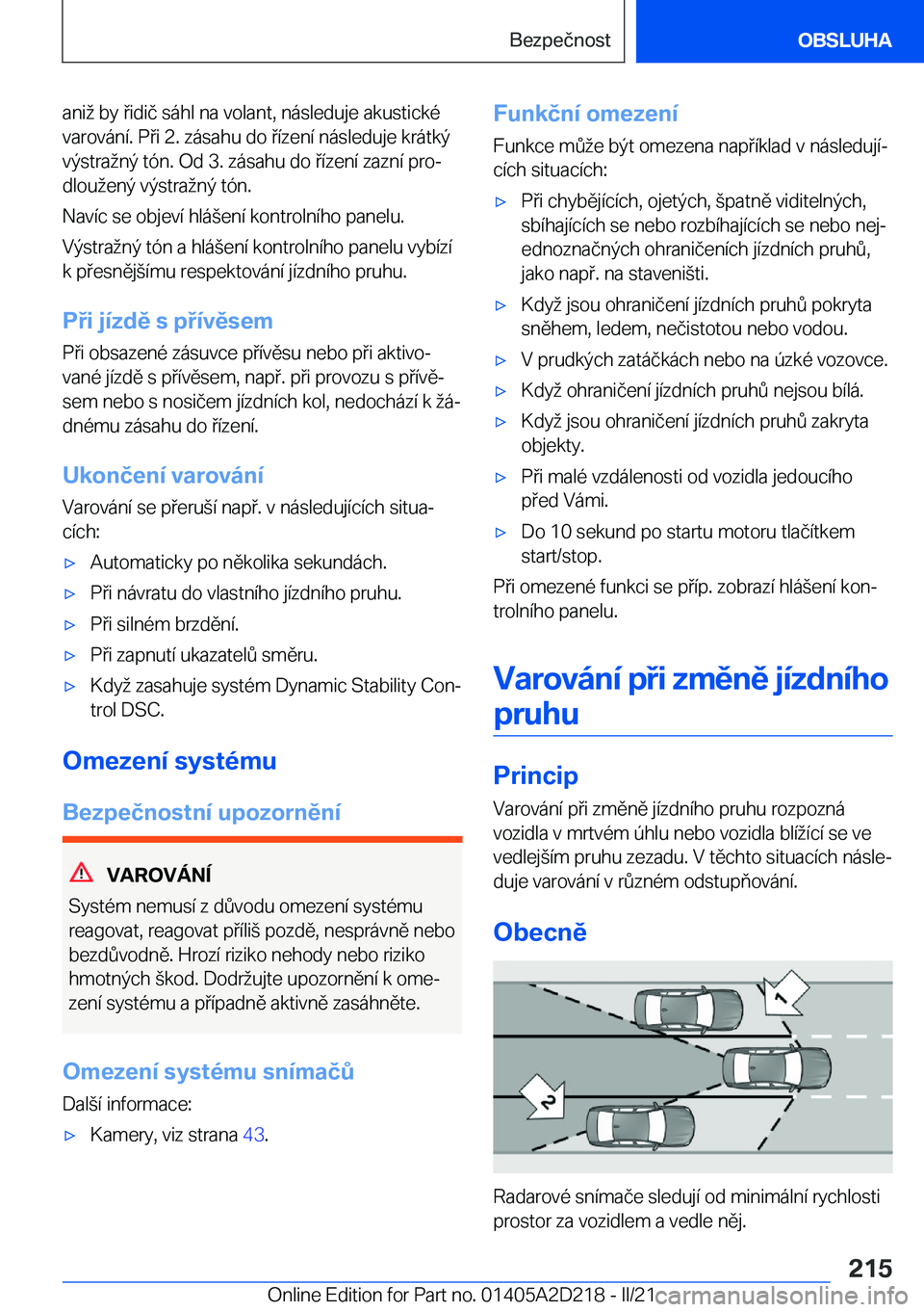 BMW X6 M 2021  Návod na použití (in Czech) �a�n�i��b�y��i�d�i�č��s�