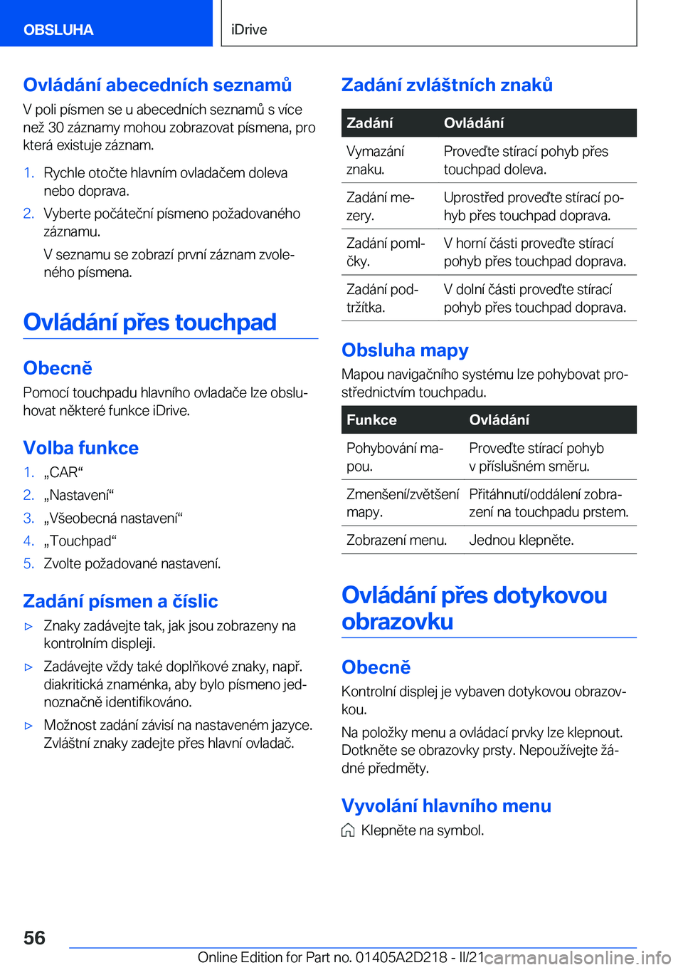 BMW X6 M 2021  Návod na použití (in Czech) �O�v�l�