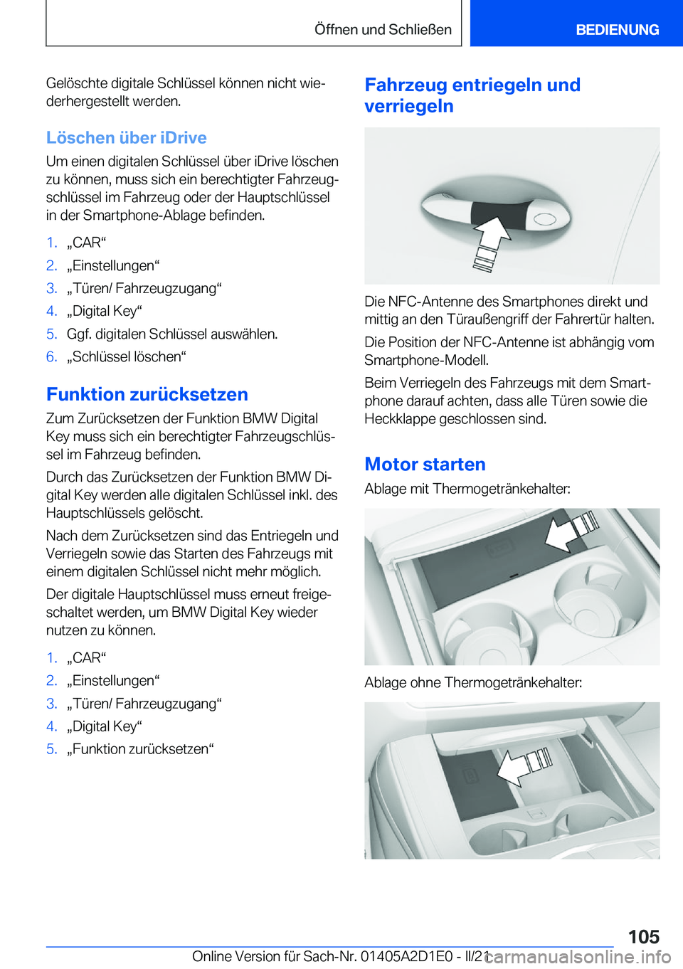 BMW X6 M 2021  Betriebsanleitungen (in German) �G�e�l�