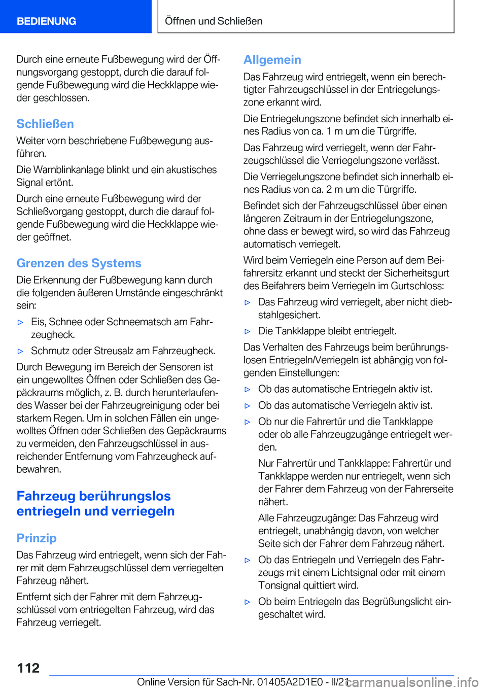BMW X6 M 2021  Betriebsanleitungen (in German) �D�u�r�c�h��e�i�n�e��e�r�n�e�u�t�e��F�u�