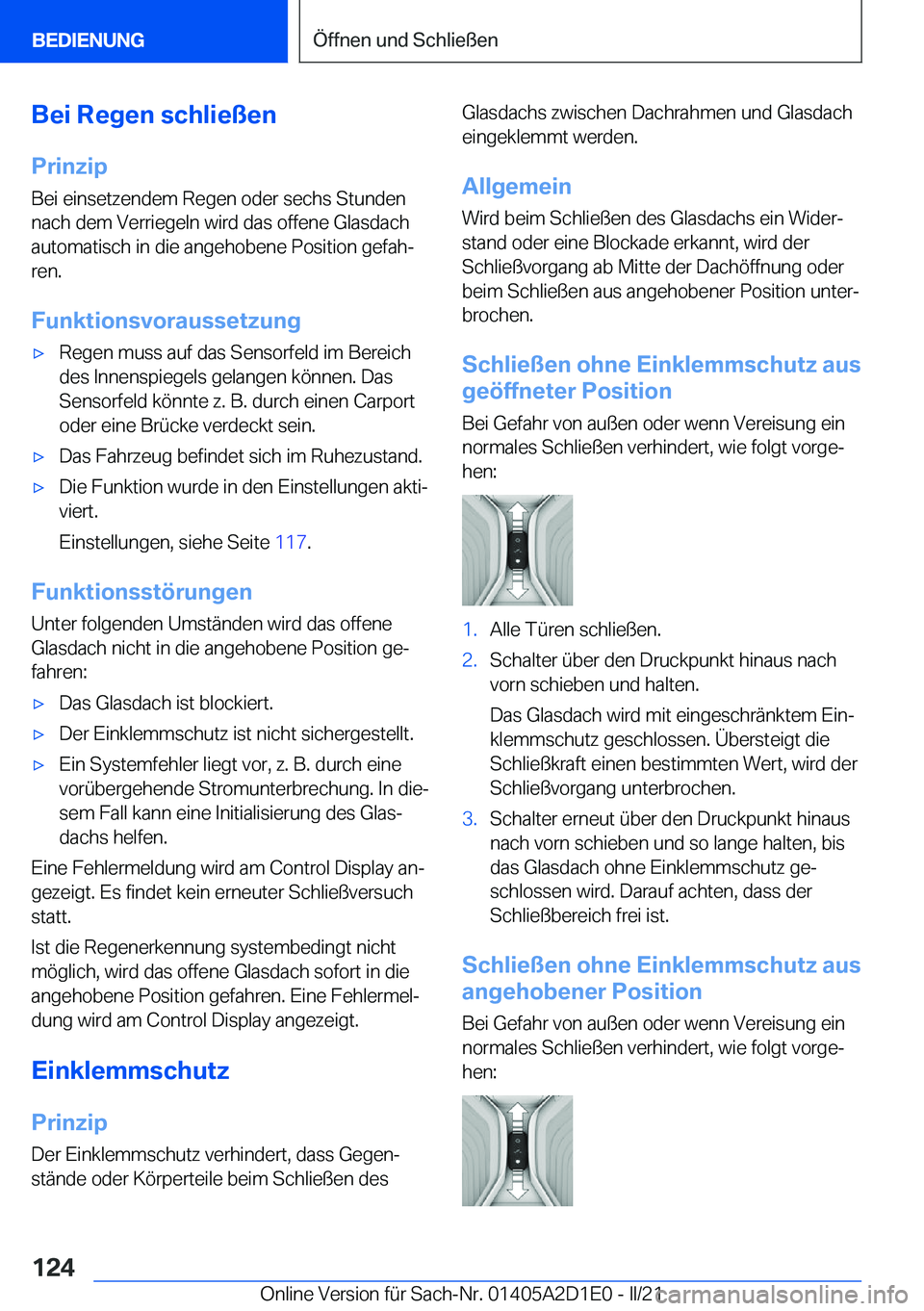 BMW X6 M 2021  Betriebsanleitungen (in German) �B�e�i��R�e�g�e�n��s�c�h�l�i�e�