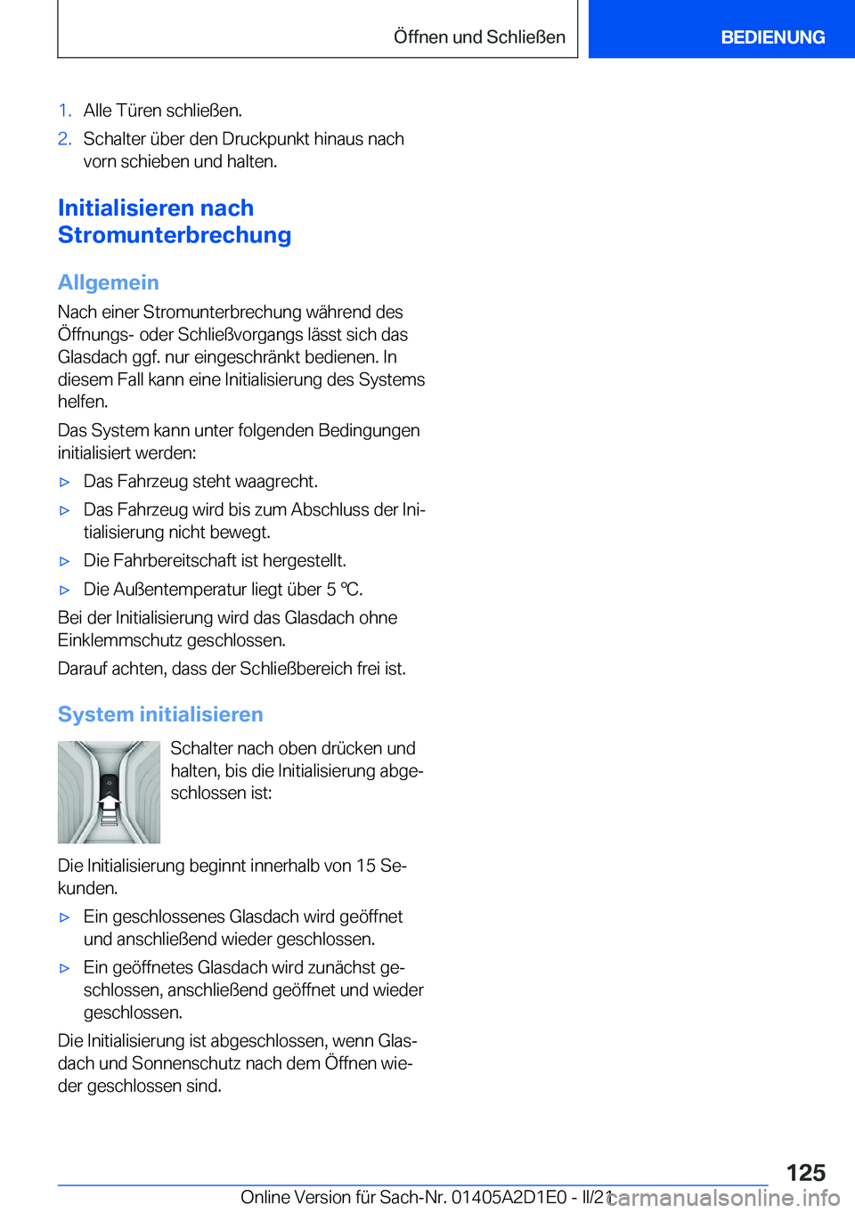 BMW X6 M 2021  Betriebsanleitungen (in German) �1�.�A�l�l�e��T�