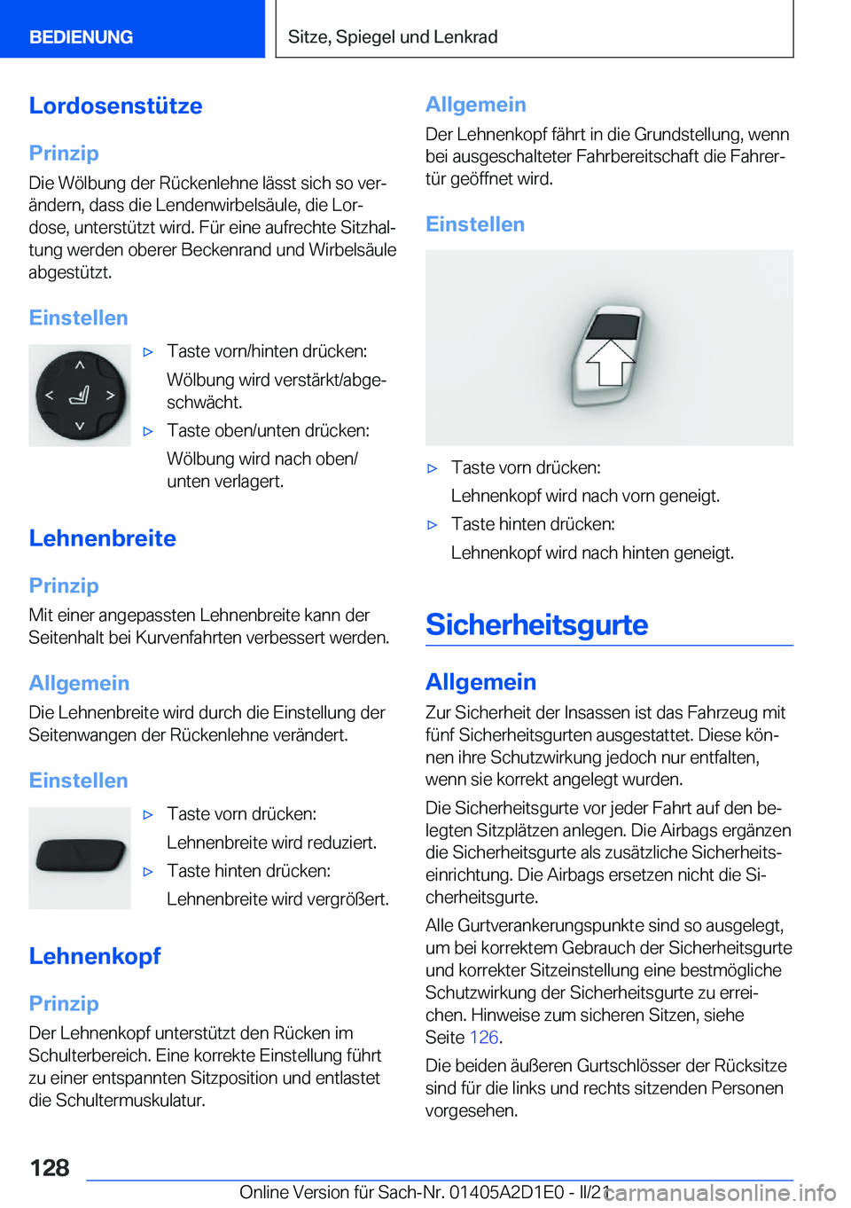 BMW X6 M 2021  Betriebsanleitungen (in German) �L�o�r�d�o�s�e�n�s�t�