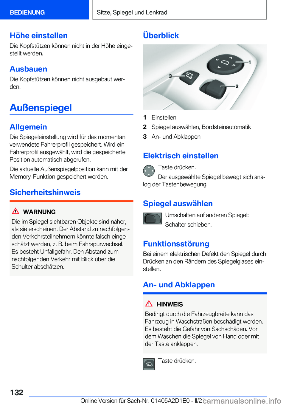 BMW X6 M 2021  Betriebsanleitungen (in German) �H�