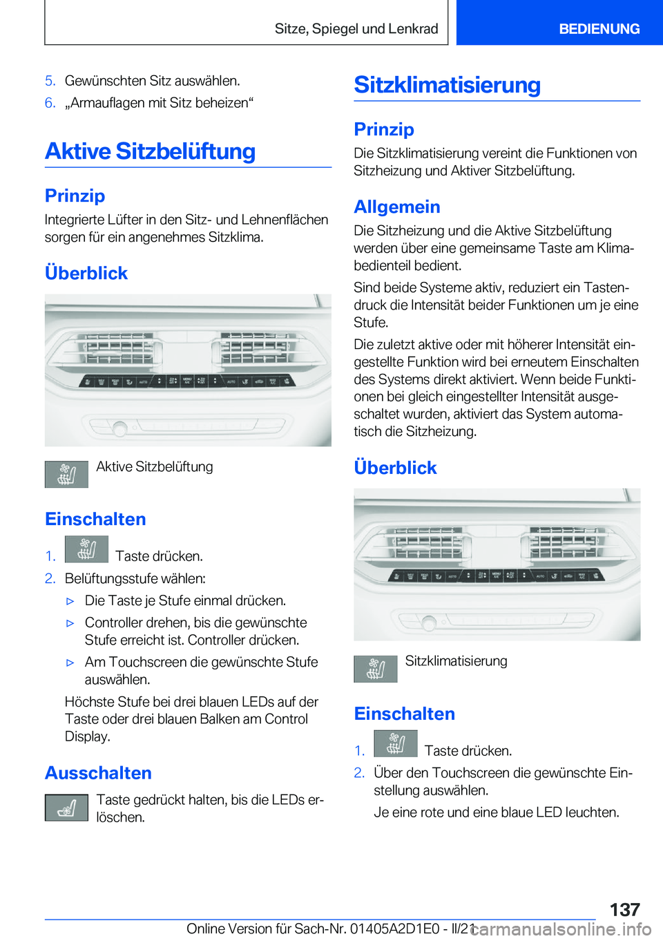 BMW X6 M 2021  Betriebsanleitungen (in German) �5�.�G�e�w�