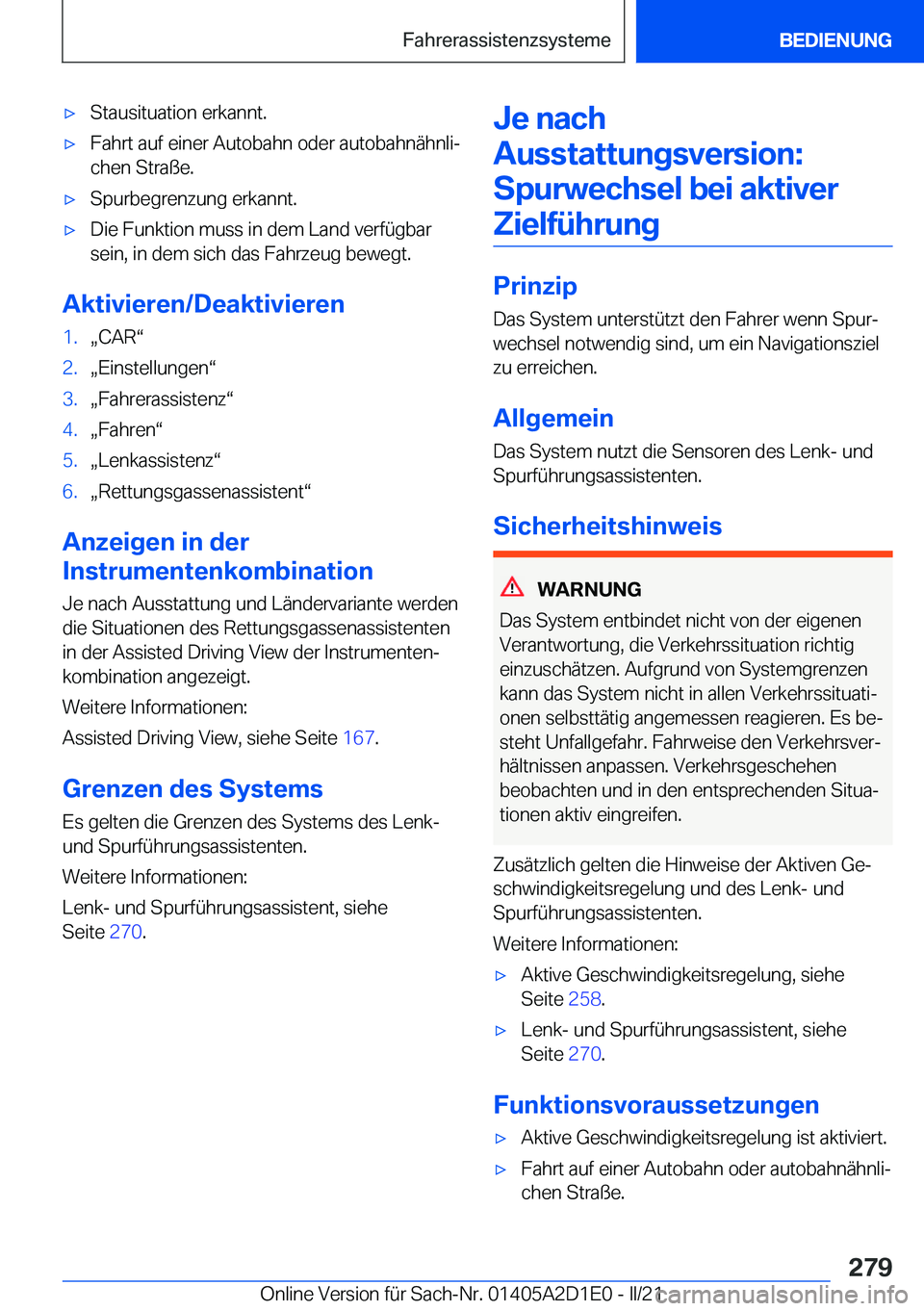 BMW X6 M 2021  Betriebsanleitungen (in German) 'x�S�t�a�u�s�i�t�u�a�t�i�o�n��e�r�k�a�n�n�t�.'x�F�a�h�r�t��a�u�f��e�i�n�e�r��A�u�t�o�b�a�h�n��o�d�e�r��a�u�t�o�b�a�h�n�