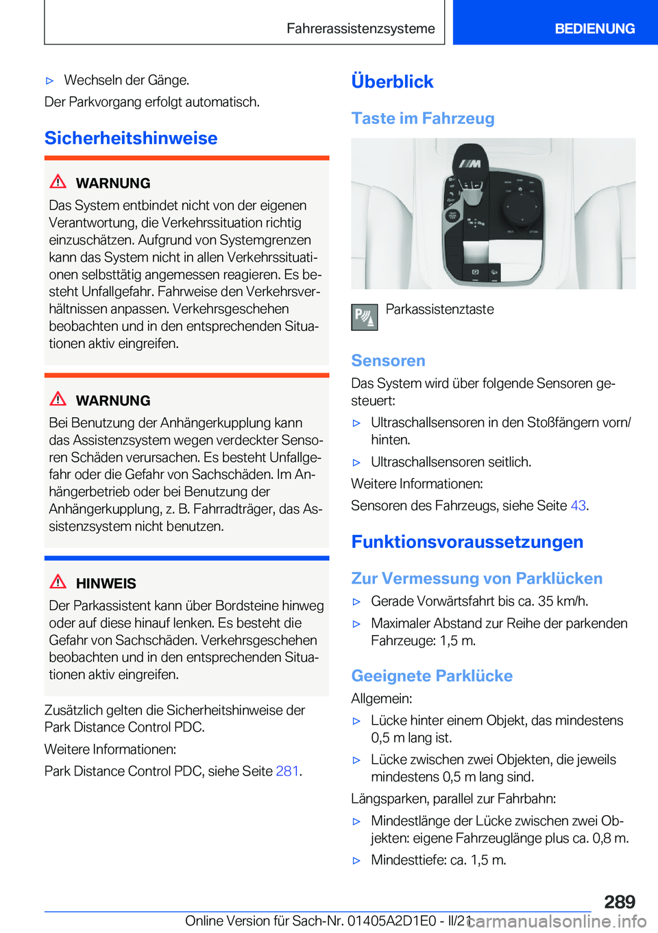 BMW X6 M 2021  Betriebsanleitungen (in German) 'x�W�e�c�h�s�e�l�n��d�e�r��G�