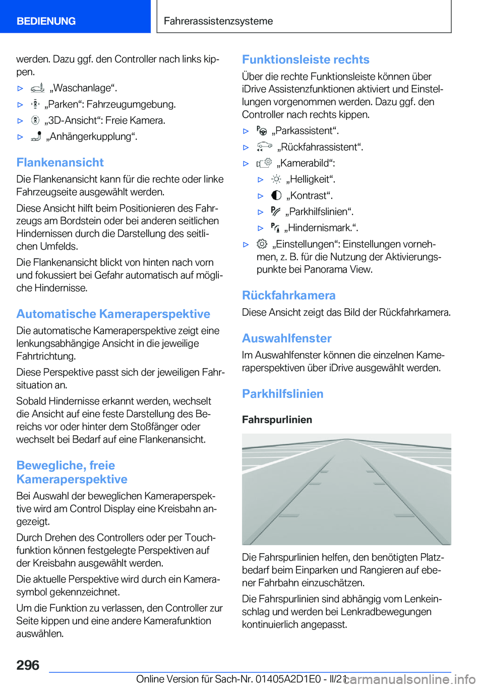 BMW X6 M 2021  Betriebsanleitungen (in German) �w�e�r�d�e�n�.��D�a�z�u��g�g�f�.��d�e�n��C�o�n�t�r�o�l�l�e�r��n�a�c�h��l�i�n�k�s��k�i�pj�p�e�n�.'x��x�W�a�s�c�h�a�n�l�a�g�ev�.'x��x�P�a�r�k�e�nv�:��F�a�h�r�z�e�u�g�u�m�g�e�b�u