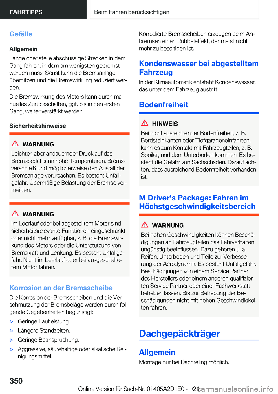 BMW X6 M 2021  Betriebsanleitungen (in German) �G�e�f�