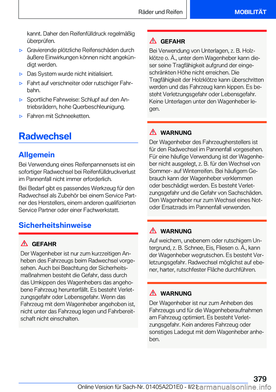 BMW X6 M 2021  Betriebsanleitungen (in German) �k�a�n�n�t�.��D�a�h�e�r��d�e�n��R�e�i�f�e�n�f�
