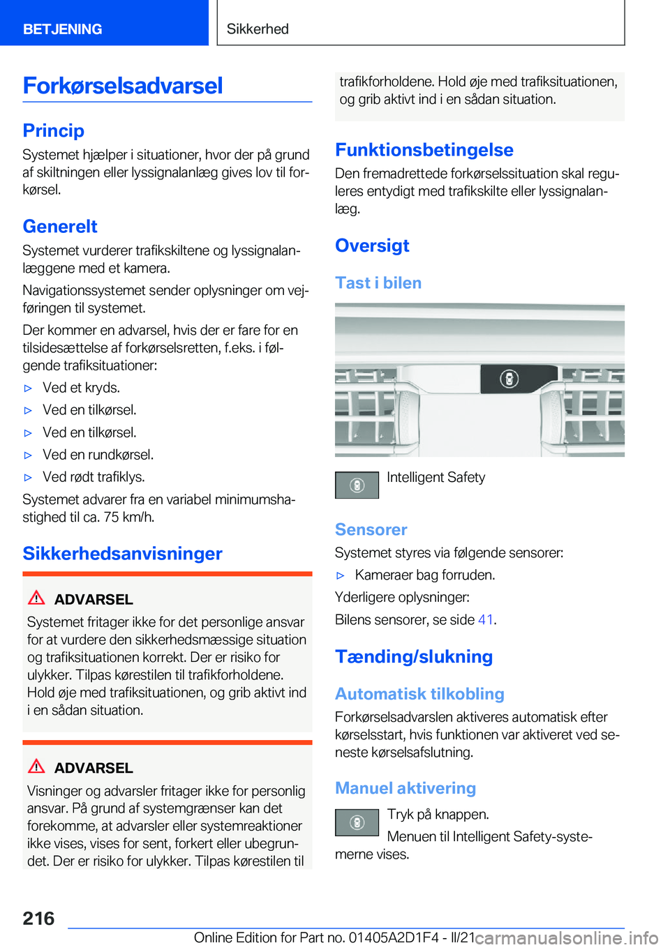BMW X6 M 2021  InstruktionsbØger (in Danish) �F�o�r�k�