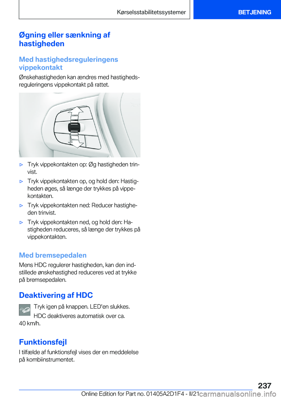 BMW X6 M 2021  InstruktionsbØger (in Danish) �