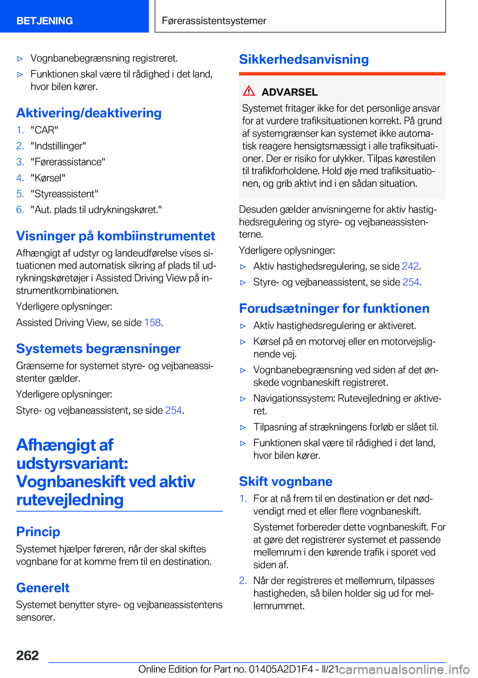 BMW X6 M 2021  InstruktionsbØger (in Danish) 'x�V�o�g�n�b�a�n�e�b�e�g�r�æ�n�s�n�i�n�g��r�e�g�i�s�t�r�e�r�e�t�.'x�F�u�n�k�t�i�o�n�e�n��s�k�a�l��v�æ�r�e��t�i�l��r�å�d�i�g�h�e�d��i��d�e�t��l�a�n�d�,
�h�v�o�r��b�i�l�e�n��k�