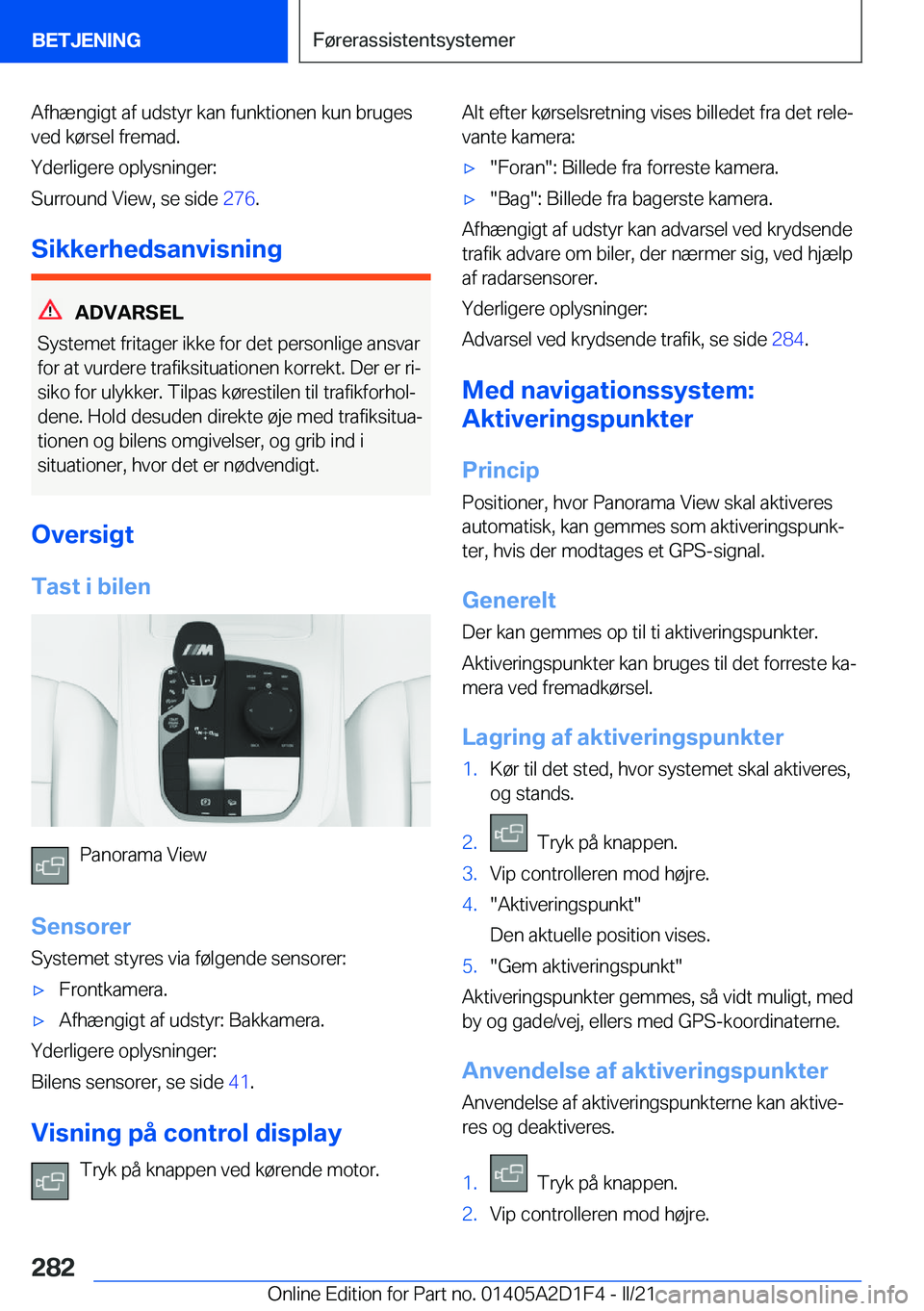 BMW X6 M 2021  InstruktionsbØger (in Danish) �A�f�h�æ�n�g�i�g�t��a�f��u�d�s�t�y�r��k�a�n��f�u�n�k�t�i�o�n�e�n��k�u�n��b�r�u�g�e�s�v�e�d��k�