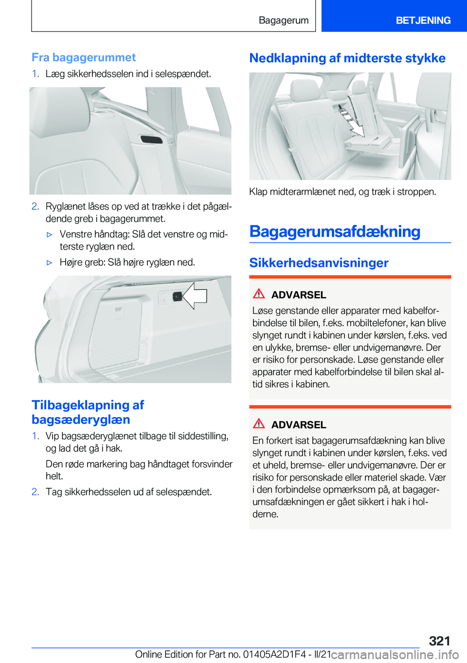 BMW X6 M 2021  InstruktionsbØger (in Danish) �F�r�a��b�a�g�a�g�e�r�u�m�m�e�t�1�.�L�æ�g��s�i�k�k�e�r�h�e�d�s�s�e�l�e�n��i�n�d��i��s�e�l�e�s�p�æ�n�d�e�t�.�2�.�R�y�g�l�æ�n�e�t��l�å�s�e�s��o�p��v�e�d��a�t��t�r�æ�k�k�e��i��d�e�t��p�