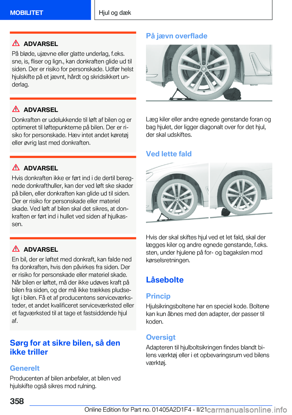 BMW X6 M 2021  InstruktionsbØger (in Danish) �A�D�V�A�R�S�E�L
�P�å��b�l�