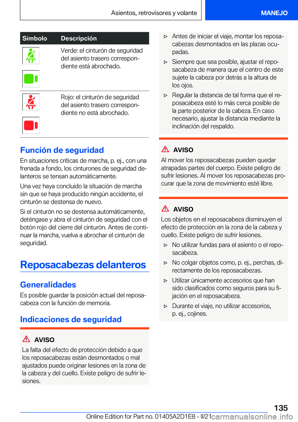 BMW X6 M 2021  Manuales de Empleo (in Spanish) �S�