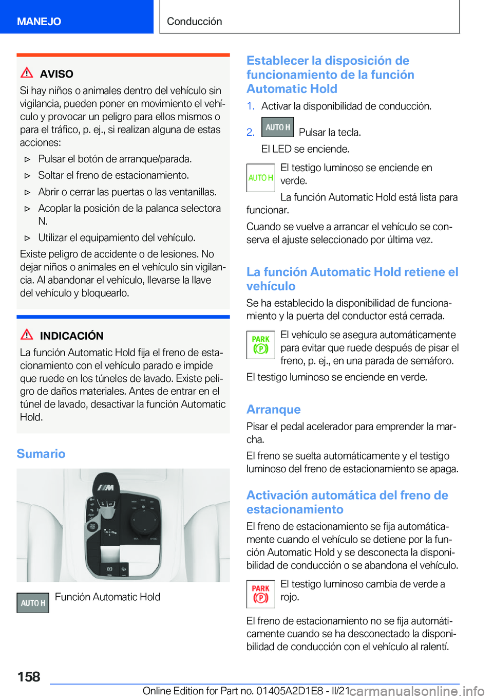 BMW X6 M 2021  Manuales de Empleo (in Spanish) �A�V�I�S�O
�S�i��h�a�y��n�i�