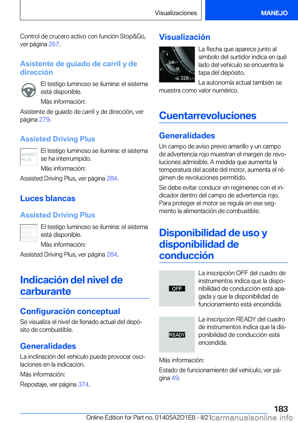 BMW X6 M 2021  Manuales de Empleo (in Spanish) �C�o�n�t�r�o�l��d�e��c�r�u�c�e�r�o��a�c�t�i�v�o��c�o�n��f�u�n�c�i�