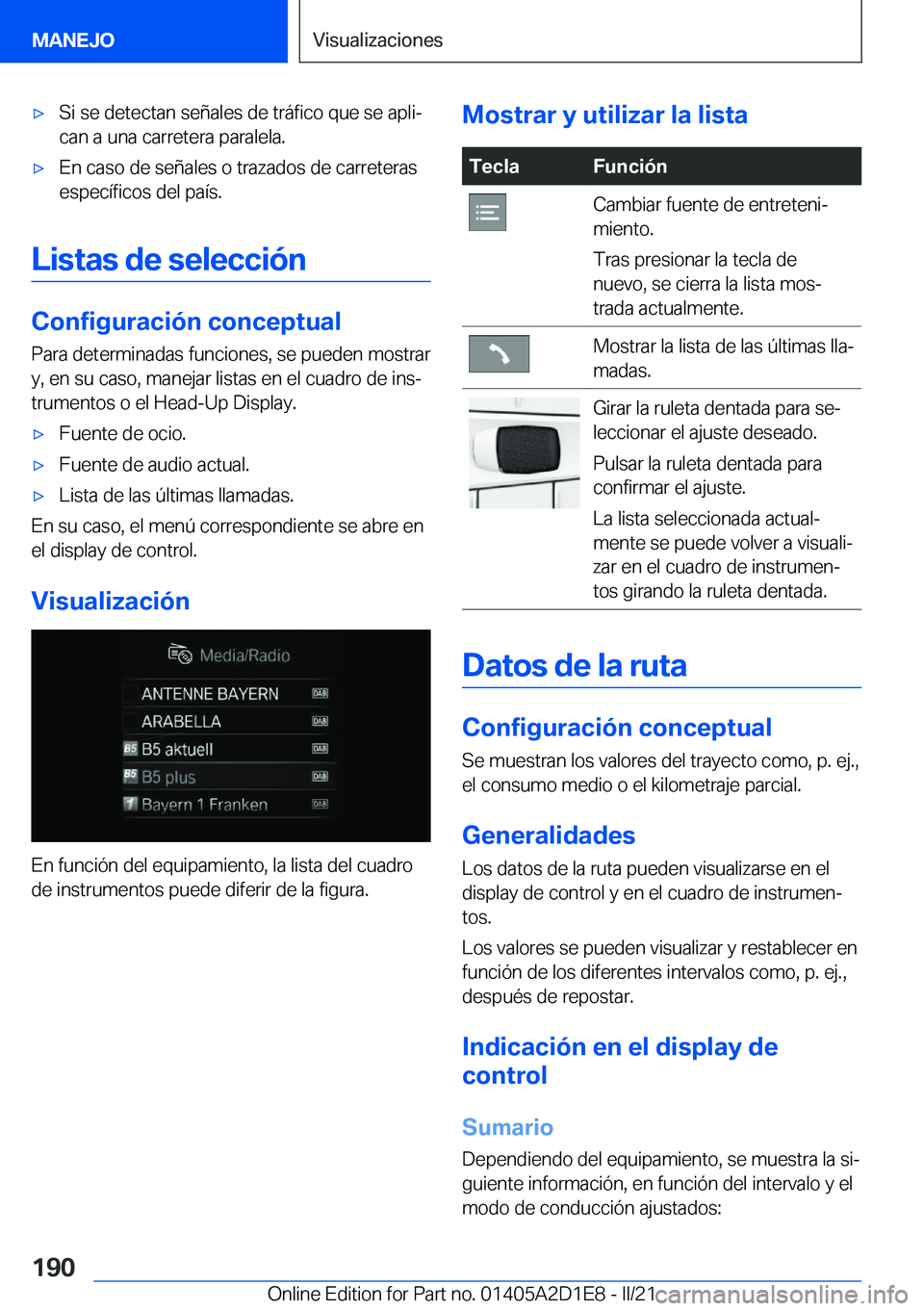 BMW X6 M 2021  Manuales de Empleo (in Spanish) x�S�i��s�e��d�e�t�e�c�t�a�n��s�e�