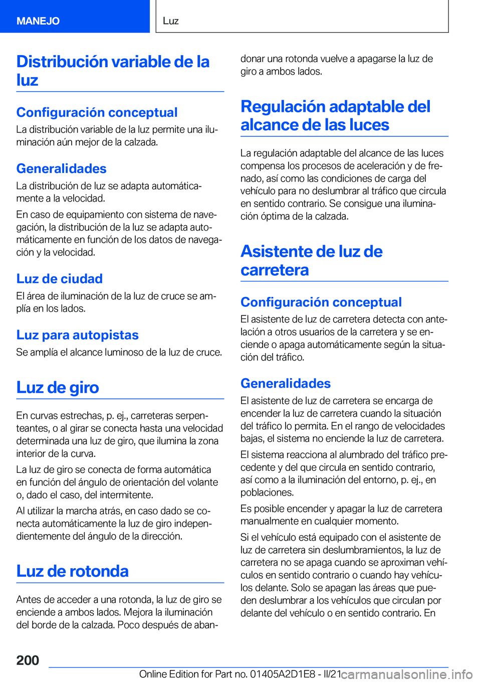 BMW X6 M 2021  Manuales de Empleo (in Spanish) �D�i�s�t�r�i�b�u�c�i�