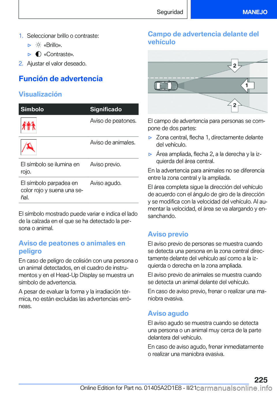 BMW X6 M 2021  Manuales de Empleo (in Spanish) �1�.�S�e�l�e�c�c�i�o�n�a�r��b�r�i�l�l�o��o��c�o�n�t�r�a�s�t�e�:x���«�B�r�i�l�l�o�{�.x���«�C�o�n�t�r�a�s�t�e�{�.�2�.�A�j�u�s�t�a�r��e�l��v�a�l�o�r��d�e�s�e�a�d�o�.
�F�u�n�c�i�