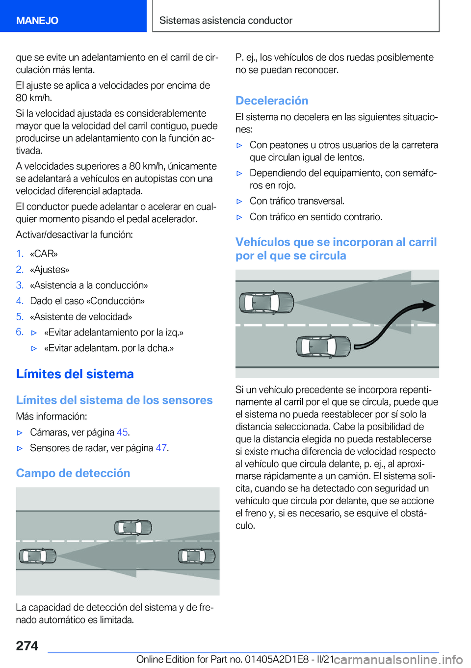 BMW X6 M 2021  Manuales de Empleo (in Spanish) �q�u�e��s�e��e�v�i�t�e��u�n��a�d�e�l�a�n�t�a�m�i�e�n�t�o��e�n��e�l��c�a�r�r�i�l��d�e��c�i�rª�c�u�l�a�c�i�