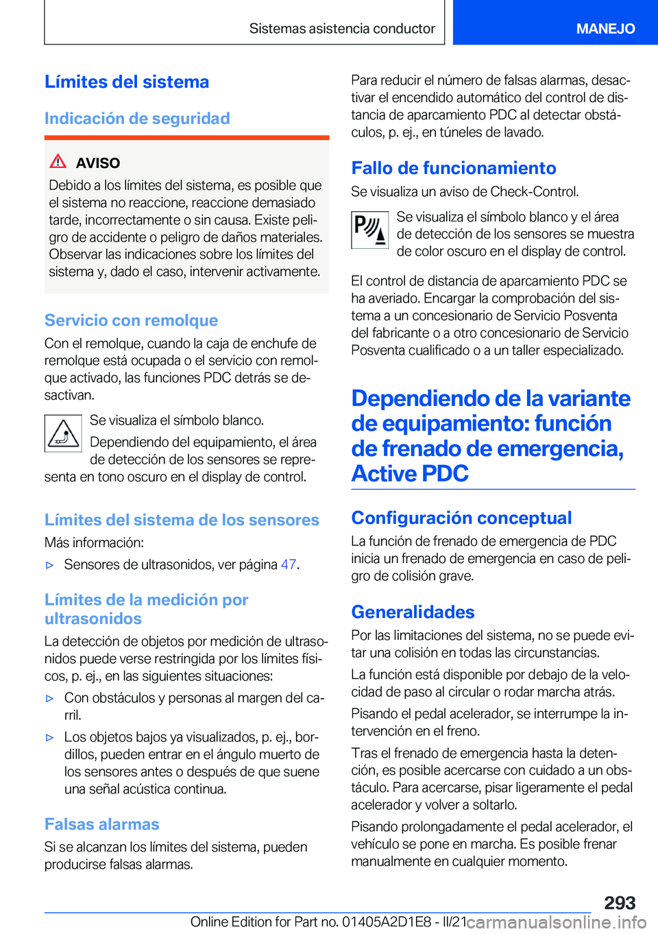 BMW X6 M 2021  Manuales de Empleo (in Spanish) �L�